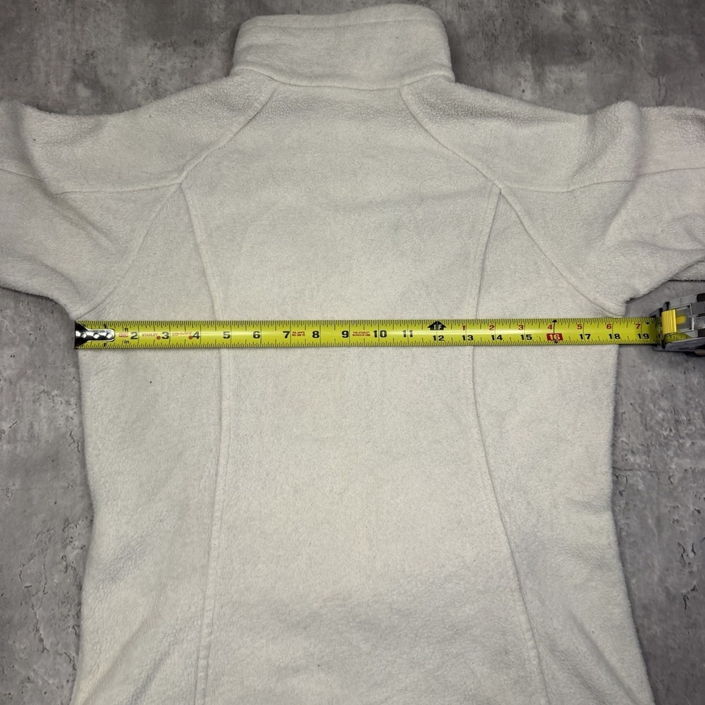 Columbia Fleece Jacket Womens Small White Full Zip Outdoor Lightweight Hiking - Picture 4 of 7